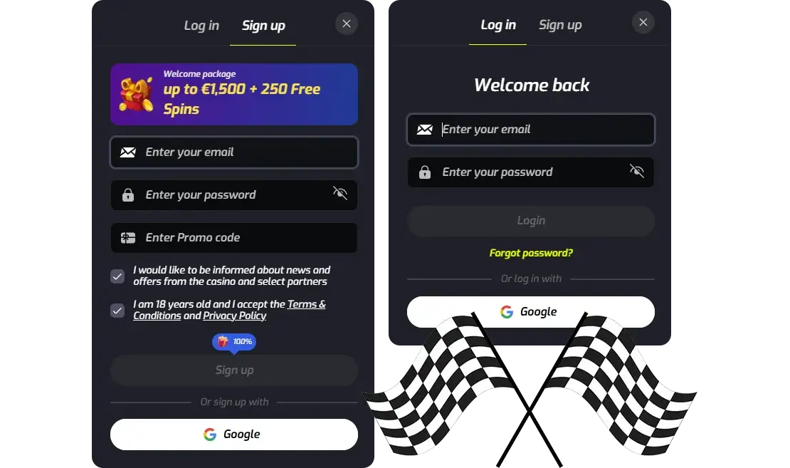 F7 registration & login
